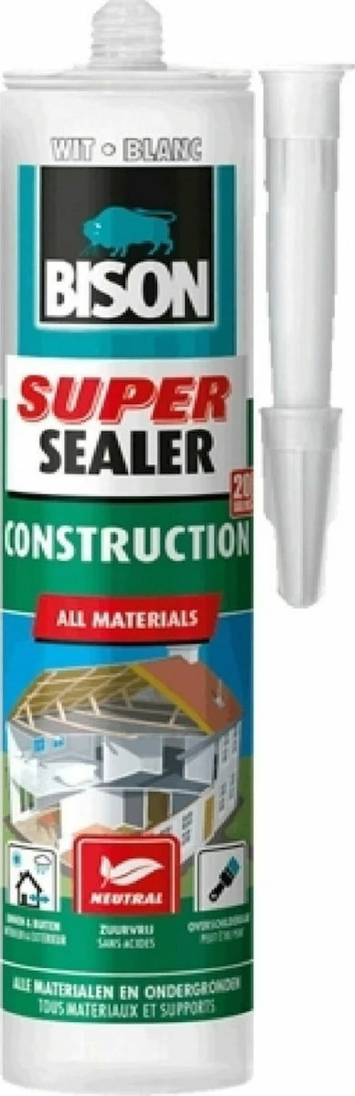 Bison Κατασκευαστική Σιλικόνη Super Λευκή 290ml