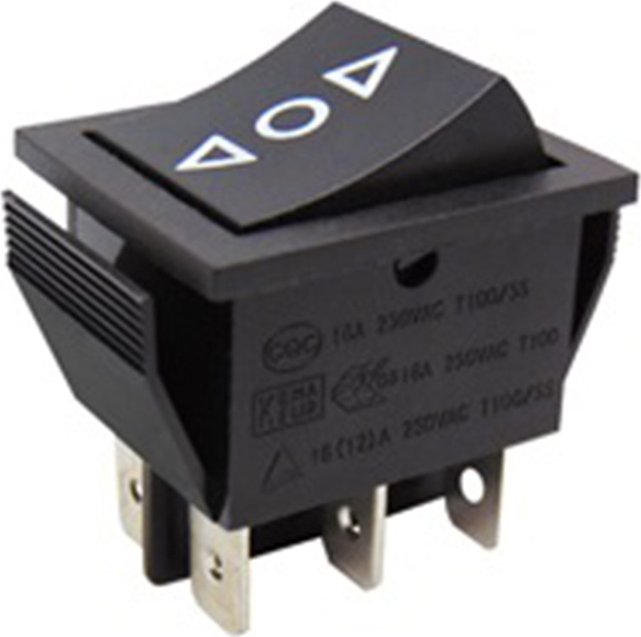 Διακόπτης Rocker 250V 16A Μαύρο