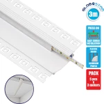 GloboStar Προφίλ Αλουμινίου Γυψοσανίδας 70840-3M