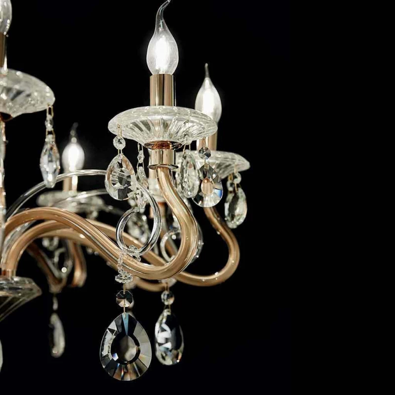 Ideal Lux Πολυέλαιος 10xE14 Ø85cm με Κεράκια Χρυσός 087771
