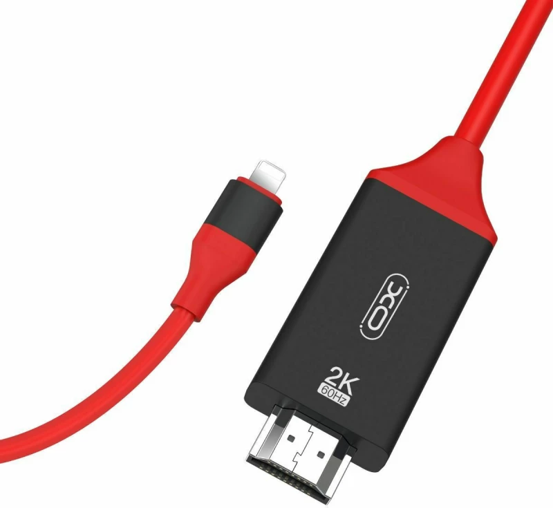 XO HDMI 1.3 Cable HDMI male - Lightning male 2m Κόκκινο