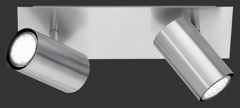 Trio Lighting Marley Διπλό Σποτ με Ντουί GU10 σε Ασημί Χρώμα