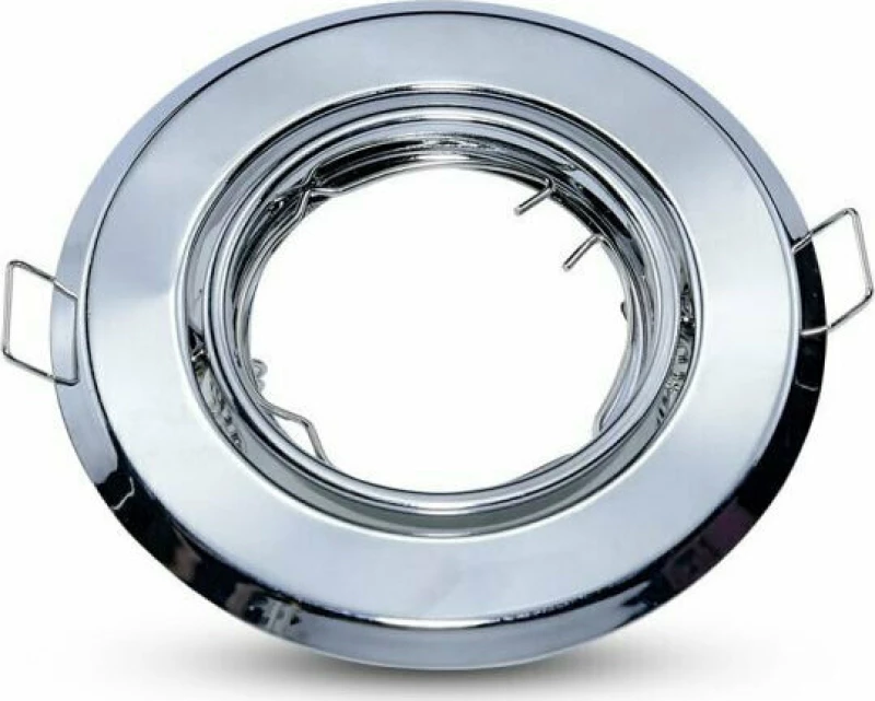 V-TAC Μεταλλικό Πλαίσιο Σποτ για GU10 2τμχ 9.3x9.3cm Ασημί