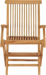 Καρέκλα Ξύλινη Teak / Γκρι 2τμχ