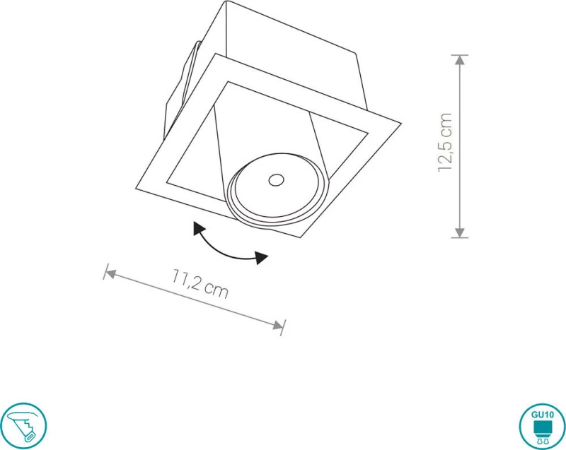 Nowodvorski Eye Mod Μεταλλικό Σποτ Χωνευτό GU10 Eye Mod 11.2x11.2cm Λευκό