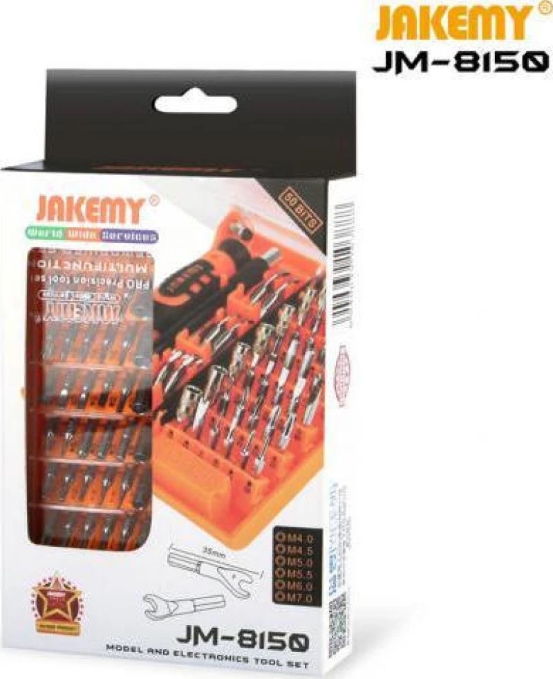 Jakemy Κατσαβίδι με Μύτες Ακριβείας JM-8150 52τμχ