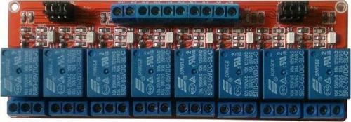 8-Channel Relay Board, Opto Isolated, High/Low Trigger