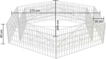 Συρματοκιβώτιο Γλάστρα Εξάγωνο 200x173x40cm 142536