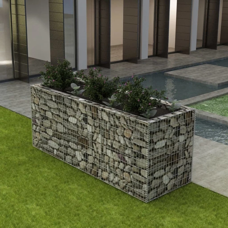 Συρματοκιβώτιο Γλάστρα 270x90x100cm από Χάλυβα 142554