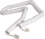 Eurolamp Σπιράλ Τηλεφωνικό Καλώδιο RJ10 4P4C 4m Λευκό (147-10065)