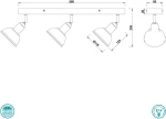 Trio Lighting Delhi Τριπλό Σποτ με Ντουί E14 σε Καφέ Χρώμα