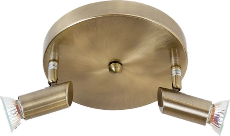 Inlight 9075-2 Διπλό Σποτ με Ντουί GU10 σε Χρυσό Χρώμα Οξυντέ