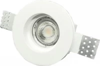 Χωνευτό σποτ λευκό από γύψο στρογγυλό 1xGU10 InLight 10cm
