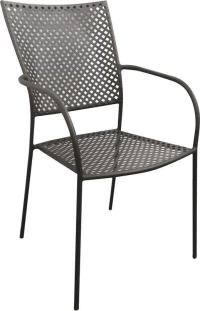Πολυθρόνα Μεταλλική mesh Μαύρη 53x55x90cm feria Ε5145