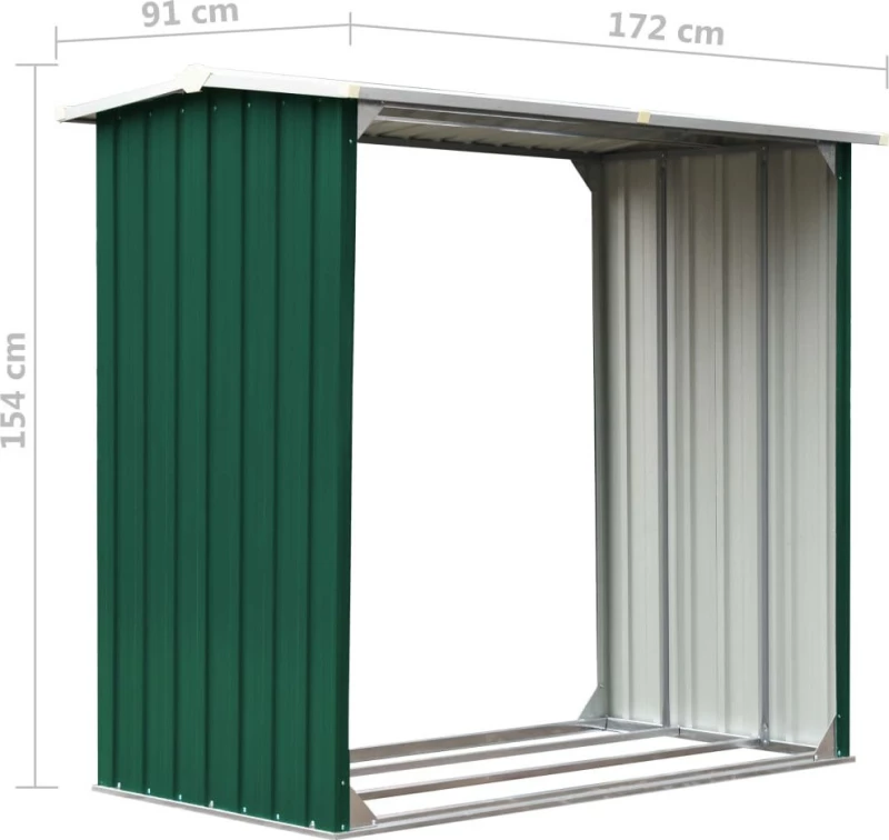 Μεταλλική Αποθήκη Ξύλων 1.72x0.91x1.54m