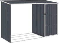Μεταλλική Αποθήκη Ξύλων 2.45x0.98x1.59m Ανθρακί