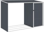 Μεταλλική Αποθήκη Ξύλων 2.45x0.98x1.59m Ανθρακί