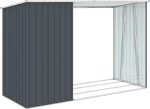 Μεταλλική Αποθήκη Ξύλων 2.45x0.98x1.59m Ανθρακί
