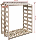 Ξύλινη Αποθήκη Ξύλων 1.5x1x1.76m
