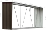 Μεταλλική Αποθήκη Ξύλων 3.3x8.4x1.52m