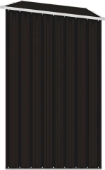 Μεταλλική Αποθήκη Ξύλων 2.45x0.98x1.59m Καφέ