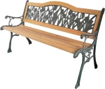 Παγκάκι Μαντέμι με Ξύλο - L123xW54xH40/77cm
