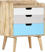 vidaXL Κομοδίνο 47 x 35 x 63 εκ. από Μασίφ Ξύλο Μάνγκο