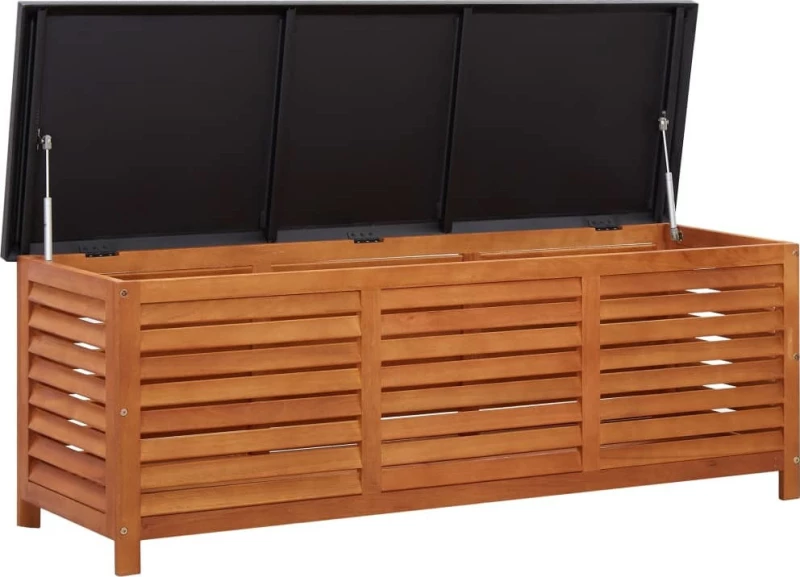 Μπαούλο Αποθήκευσης Κήπου 150x50x55 εκ. Μασίφ Ξύλο Ευκαλύπτου