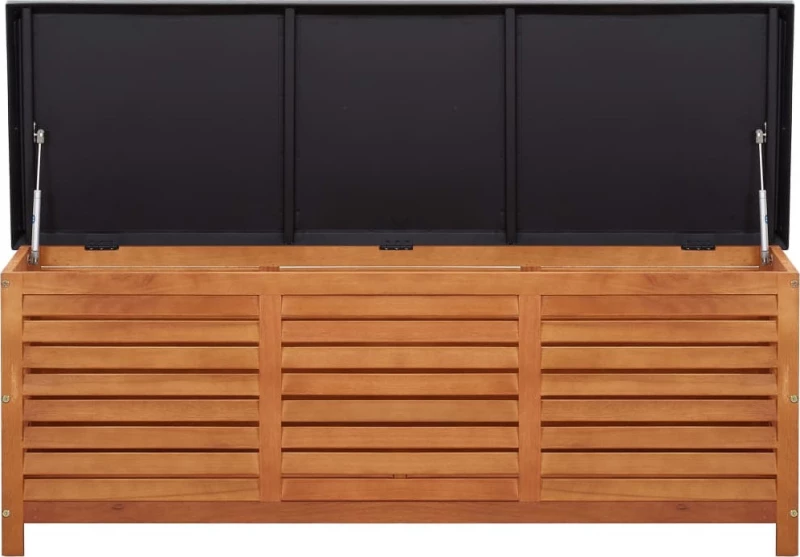 Μπαούλο Αποθήκευσης Κήπου 150x50x55 εκ. Μασίφ Ξύλο Ευκαλύπτου