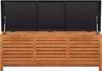 Μπαούλο Αποθήκευσης Κήπου 150x50x55 εκ. Μασίφ Ξύλο Ευκαλύπτου