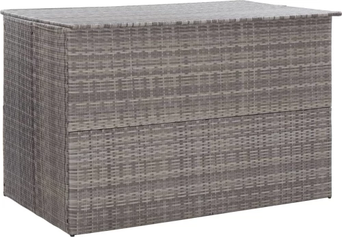 vidaXL Μπαούλο Εξωτερικού Χώρου Γκρι 150x100x100 εκ. Συνθετικό Ρατάν