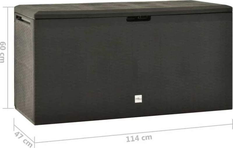vidaXL Μπαούλο 290lt 114x47x60cm