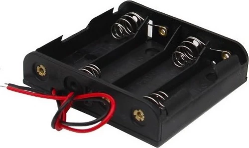 Plastic 4 AA Size Battery Case / Holder for Arduino