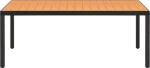 Τραπέζι Κήπου Καφέ 185 x 90 x 74 εκ. από Αλουμίνιο / WPC