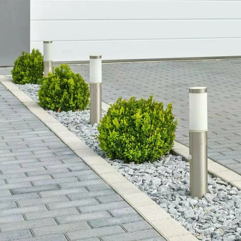 V-TAC Εξωτερικό Φωτιστικό Δαπέδου Ασημί IP44 E27 45cm 8964