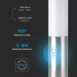V-TAC Εξωτερικό Φωτιστικό Δαπέδου Ασημί IP44 E27 45cm 8964