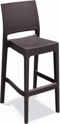 Σκαμπό Μπαρ Rattan Jamaica Καφέ 53.0060