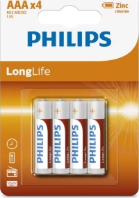 Philips LongLife AAA 1.5V 4τμχ