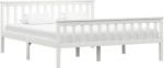 Κρεβάτι King Size Ξύλινο Λευκό / Με Τάβλες 200x200cm