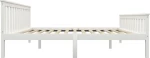 Κρεβάτι King Size Ξύλινο Λευκό / Με Τάβλες 200x200cm
