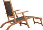 vidaXL Σεζλόνγκ από Μασίφ Ξύλο Ακακίας και Textilene