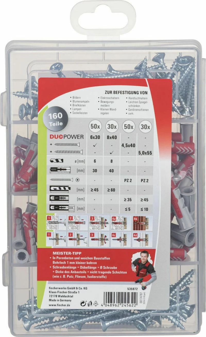 Fischer MeisterBox DuoPower + Schrauben