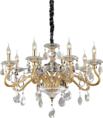 Ideal Lux Πολυέλαιος 8xE14 Ø5cm με Κεράκια Χρυσός 087764