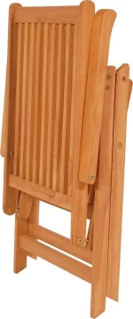 Καρέκλα Ξύλινη Teak / Φωτεινό Πράσινο 8τμχ