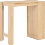 vidaXL Τραπέζι Μπαρ με Ράφια Χρώμα Δρυός 110 x 50 x 103 εκ.