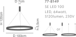 Home Lighting Amaya Κρεμαστό Φωτιστικό Μοντέρνο LED Χρυσό