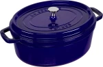 Staub Oval Cocotte Βαθιά Κατσαρόλα από Μαντέμι 5.5lt / 31cm Dark Blue