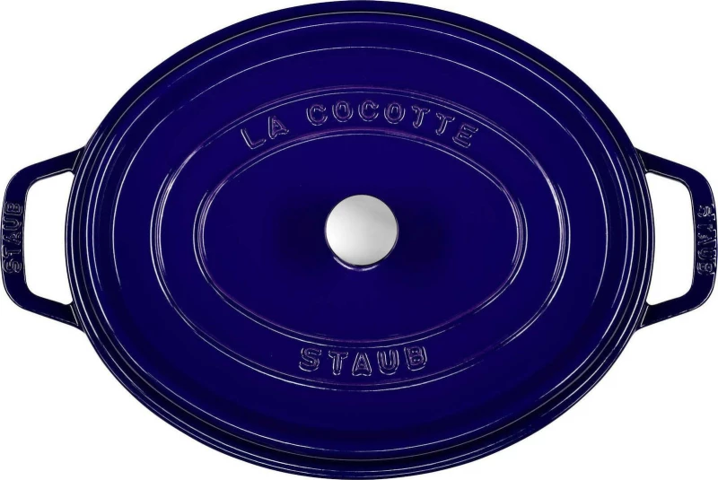 Staub Oval Cocotte Βαθιά Κατσαρόλα από Μαντέμι 5.5lt / 31cm Dark Blue