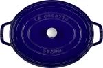 Staub Oval Cocotte Βαθιά Κατσαρόλα από Μαντέμι 5.5lt / 31cm Dark Blue
