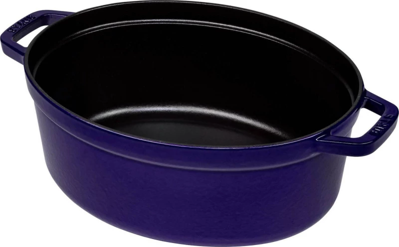 Staub Oval Cocotte Βαθιά Κατσαρόλα από Μαντέμι 5.5lt / 31cm Dark Blue